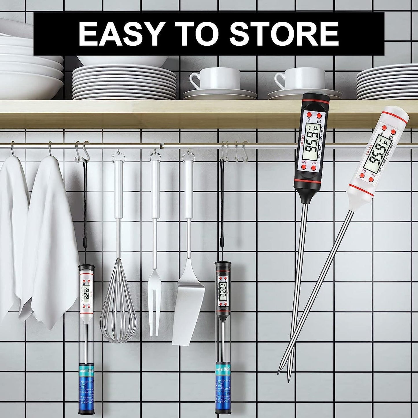 2-Piece Set: Multi-functional Thermometer Pen with High Accuracy and Instant Read