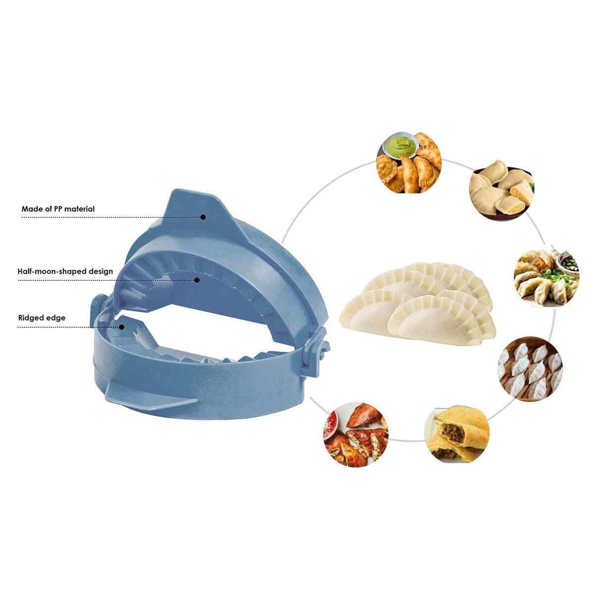 3-Piece Set: Perfect Dumpling Ravioli Empanadas Pie Pastry Maker Mold Dough Press