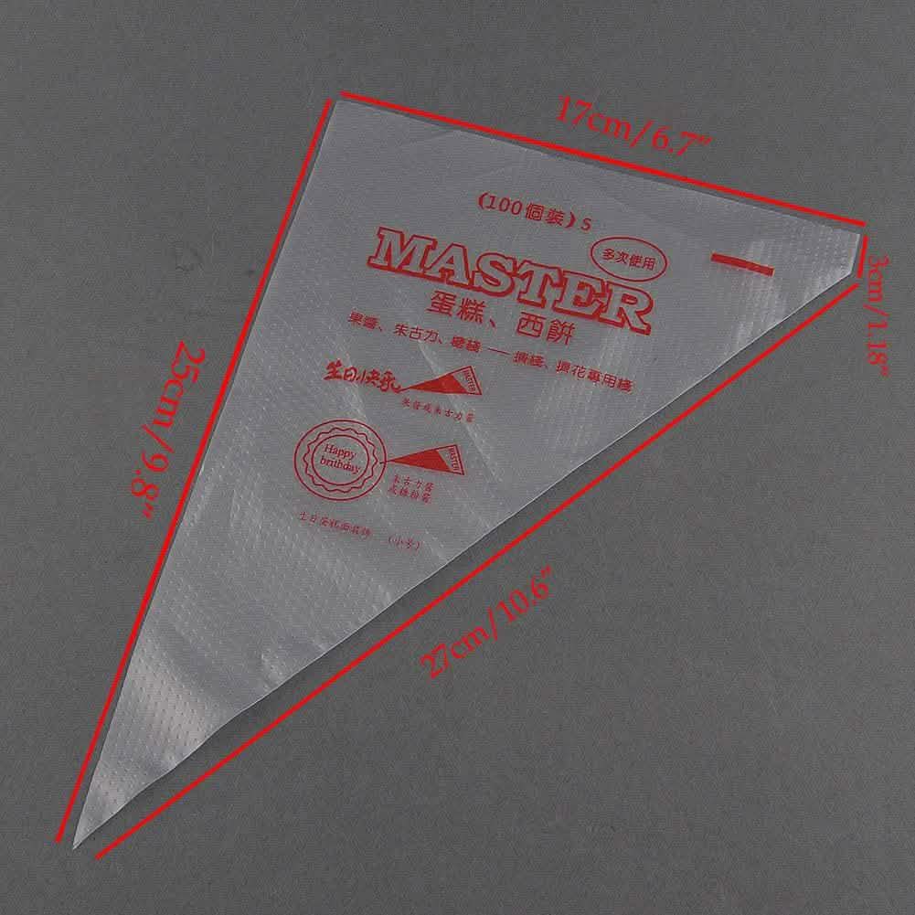 100-Pack: Disposable Cream Pastry Bags