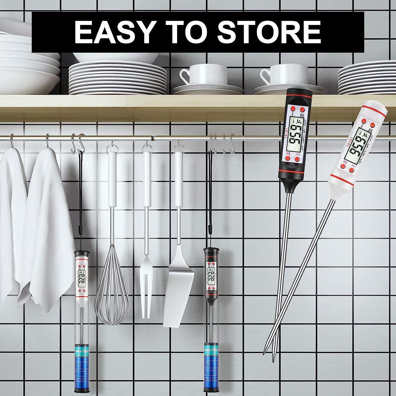 2-Piece Set: Multi-functional Thermometer Pen with High Accuracy and Instant Read