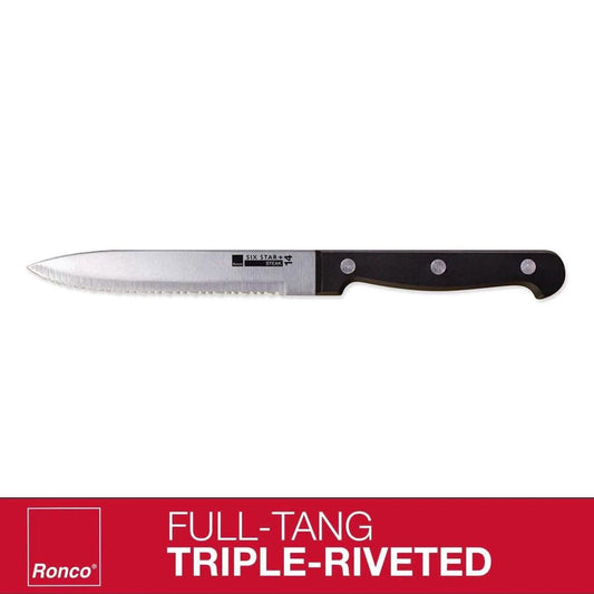 4-Piece Set: Steak Knife Set Stainless-Steel Serrated Blades